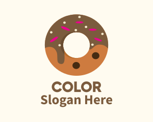 Chocolate Donut Dessert Logo