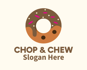 Chocolate Donut Dessert Logo