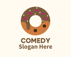 Chocolate Donut Dessert Logo