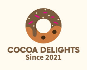 Chocolate Donut Dessert logo design