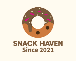 Chocolate Donut Dessert logo design