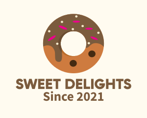 Chocolate Donut Dessert logo design