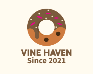 Chocolate Donut Dessert logo design