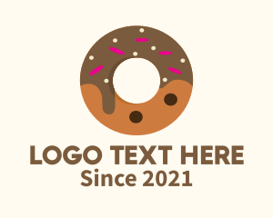 Baked Goods - Chocolate Donut Dessert logo design