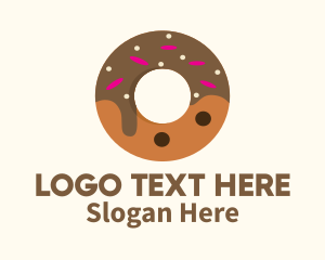 Chocolate Donut Dessert Logo