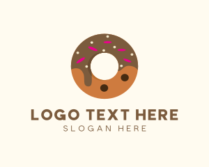 Snack Bar - Chocolate Donut Dessert logo design
