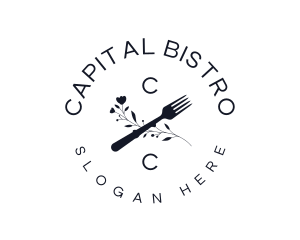 Flower Fork Bistro logo design