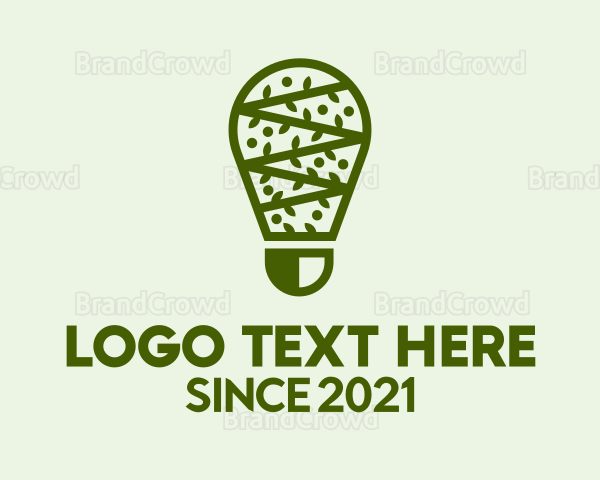 Green Light Bulb Vine Logo