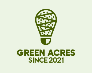 Agriculturist - Green Light Bulb Vine logo design