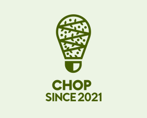 Eco Friendly - Green Light Bulb Vine logo design