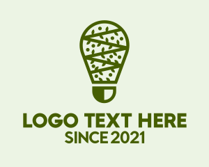 Leaf - Green Light Bulb Vine logo design