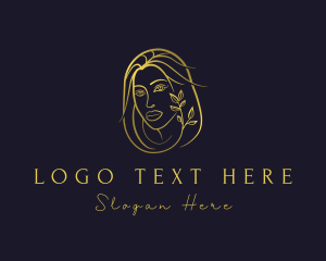 Spa - Golden Wellness Woman logo design