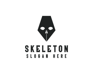 Pen Skull Horror logo design