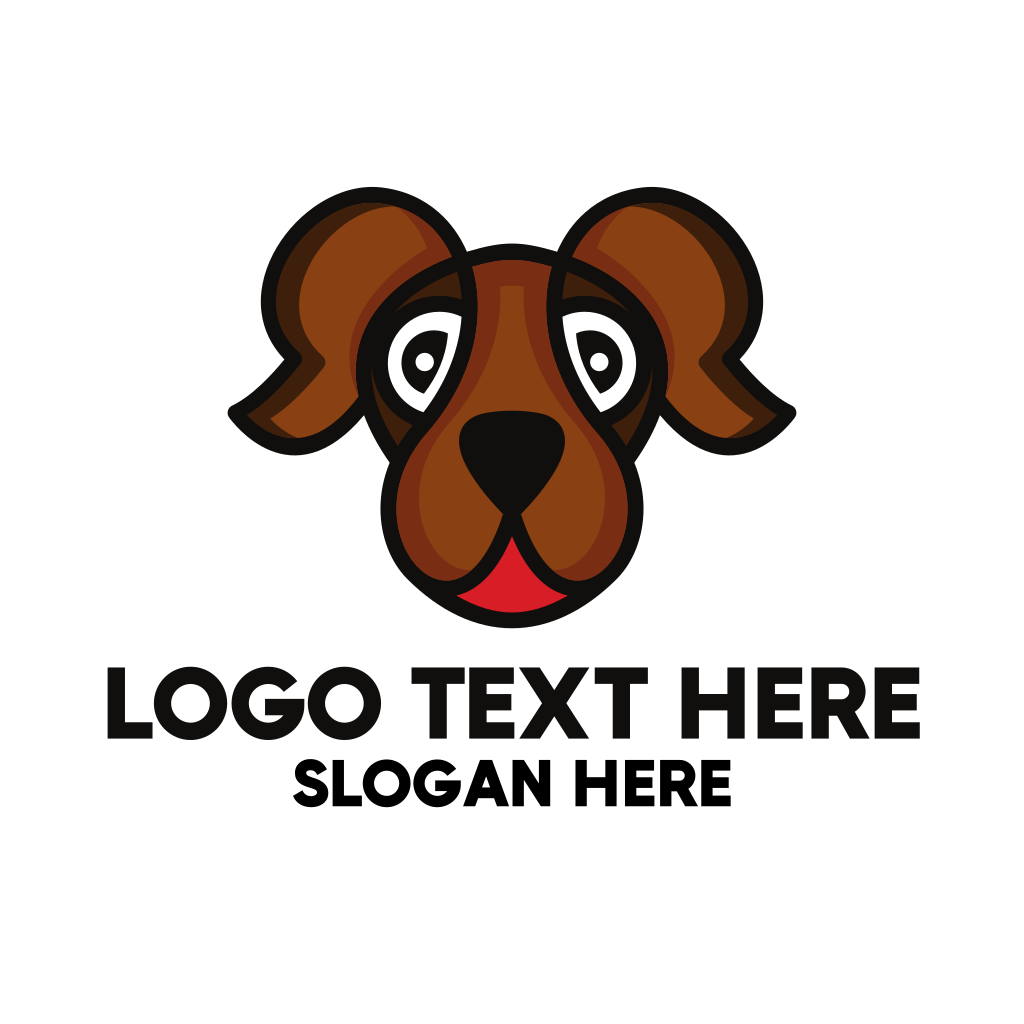 Brown Friendly Dog Logo | BrandCrowd Logo Maker