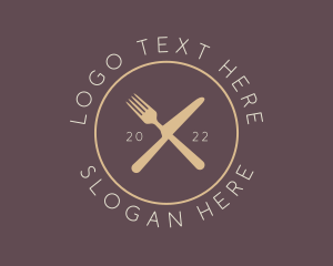 Eatery - Cutlery Elegant Eatery logo design