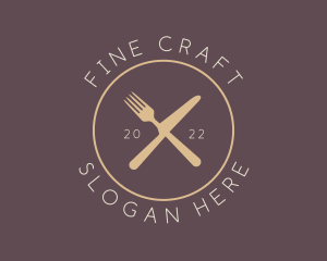 Cutlery Elegant Eatery logo design