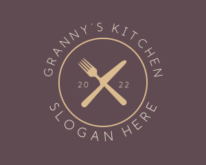 Cutlery Elegant Eatery logo design