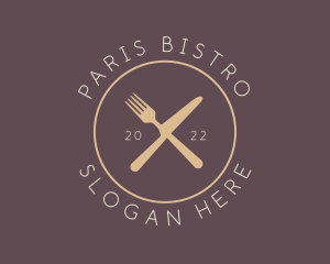 Cutlery Elegant Eatery logo design