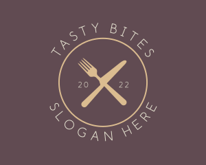Eatery - Cutlery Elegant Eatery logo design