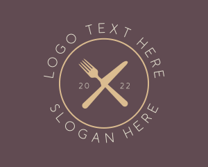 Cuisine - Cutlery Elegant Eatery logo design