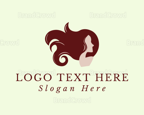 Woman Hair Styling Salon Logo