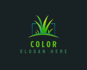 Planting - Grass Lawn Greenery logo design