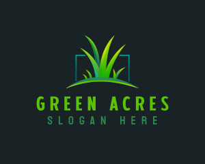 Grass Lawn Greenery logo design