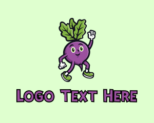 Food - Radish Vegetable Character logo design