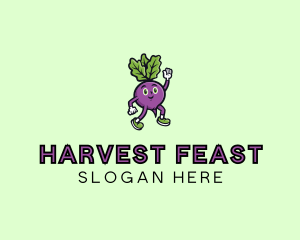 Radish Vegetable Character logo design