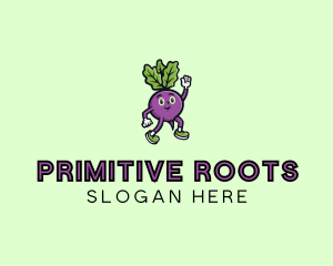 Radish Vegetable Character logo design