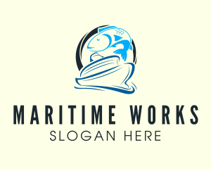 Fishing Boat Ferry logo design