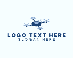 Camera - Aerial Drone Quadrotor logo design