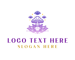 Forest - Psychedelic Mushroom Plant logo design