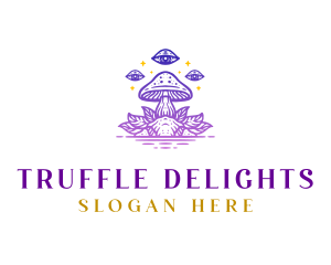 Truffle - Psychedelic Mushroom Plant logo design