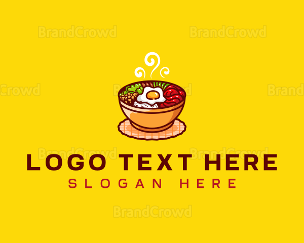 Bibimbap Asian Meal Logo