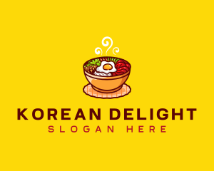 Bibimbap Asian Meal logo design