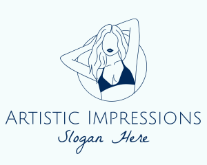 Beautiful Lady Model logo design