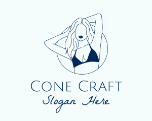 Beautiful Lady Model logo design