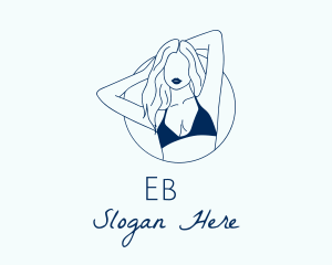 Beautiful Lady Model logo design