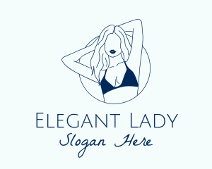 Lady - Beautiful Lady Model logo design