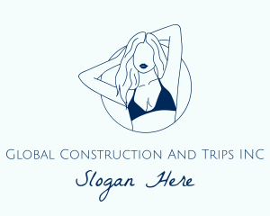 Beautiful Lady Model logo design