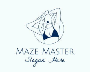 Beautiful Lady Model logo design