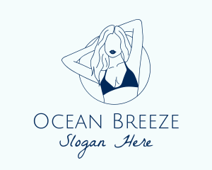 Beautiful Lady Model logo design