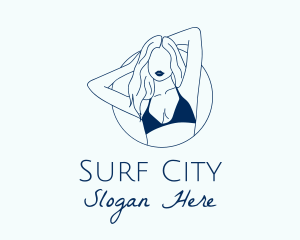 Beautiful Lady Model logo design