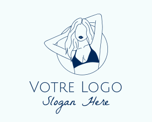 Care - Beautiful Lady Model logo design