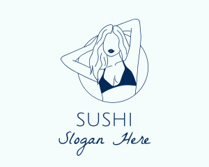 Beautiful Lady Model logo design