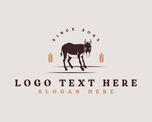 Mule - Donkey Barn Zoo logo design