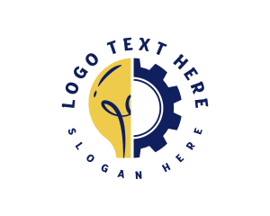 Lighbulb - Light Bulb Cogwheel logo design