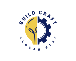 Light Bulb Cogwheel Logo