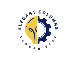 Light Bulb Cogwheel Logo